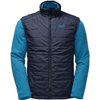 Chaquetas Jack Wolfskin Caribou Glen 3in1 Hombre - Azul Marino / Azules - Chile GSA251368